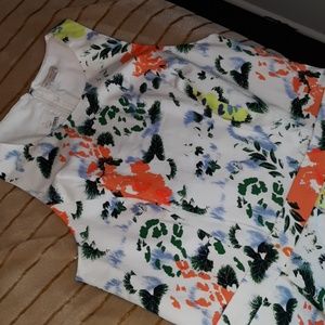 Gorgeous white dress with colorful print